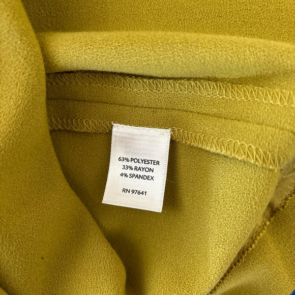 J.Jill Laurel Chartreuse Green Sleeveless Shift Dress Classic Career size 4 - Picture 7 of 7